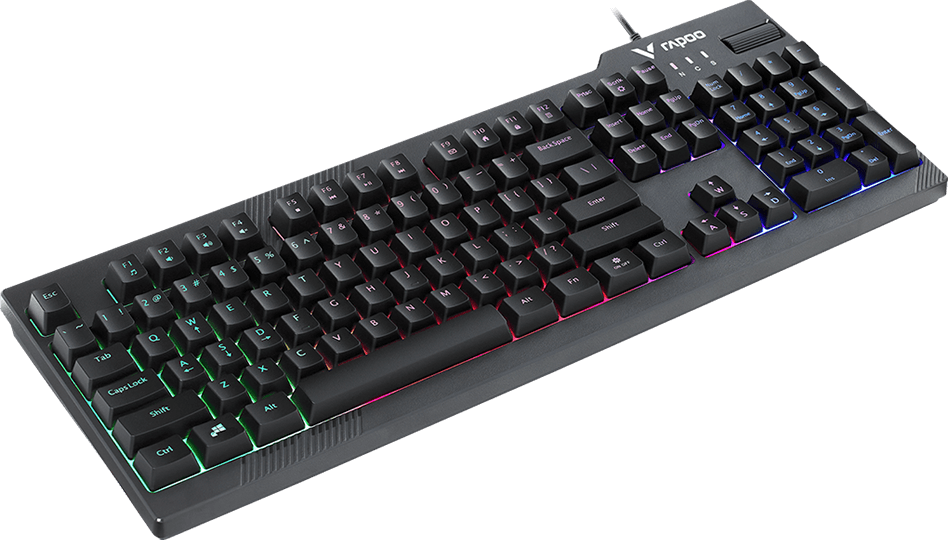 لوحة مفاتيح للألعاب بإضاءة خلفية Rapoo V50S - AZERTY — صورة 2