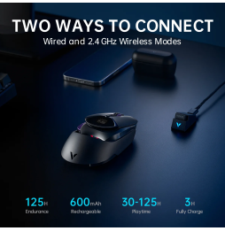 Souris gaming sans fil et avec fil Rapoo VT960PRO