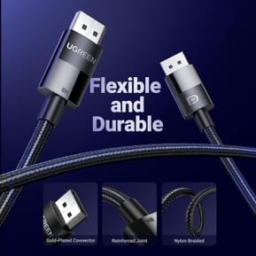 Câble Ugreen DisplayPort 1.4 Mâle vers Mâle 8K - 1 mètre (80390) — image 4