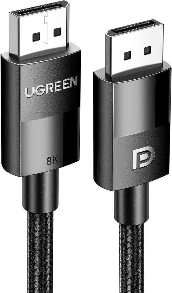 Câble Ugreen DisplayPort 1.4 Mâle vers Mâle 8K - 1 mètre (80390)