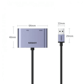 Adaptateur Ugreen USB-A 3.0 Mâle vers HDMI / VGA (20518) — image 3