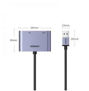 Adaptateur Ugreen USB-A 3.0 Mâle vers HDMI / VGA (20518)