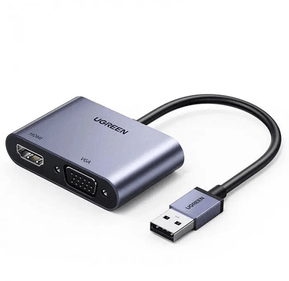محول Ugreen USB-A 3.0 ذكر إلى HDMI / VGA (20518)