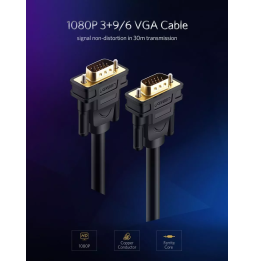 Câble Ugreen VGA Mâle vers Mâle - 3 mètres (11631)