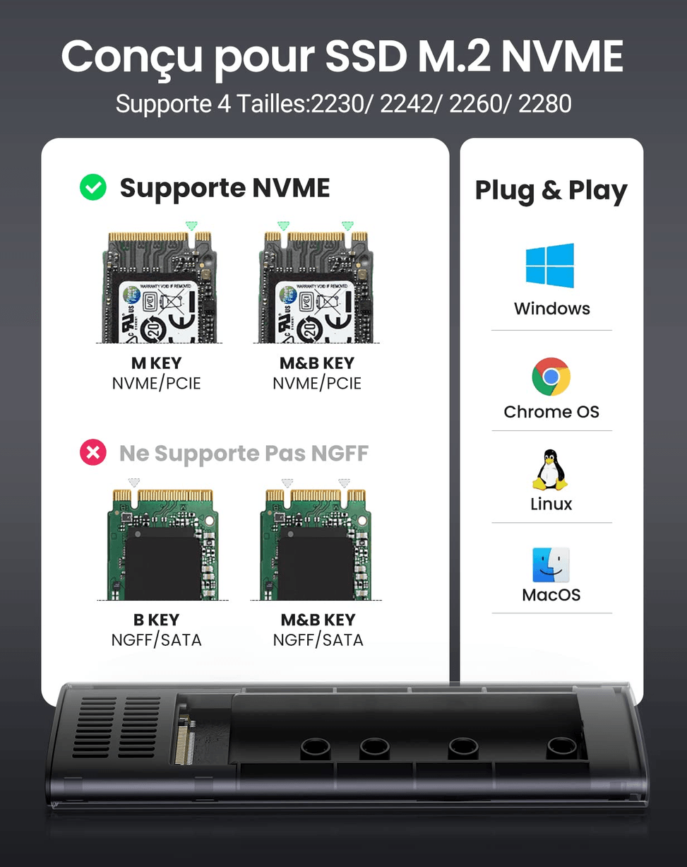 Ugreen NVMe M2 External SSD Enclosure (10902) — image 3