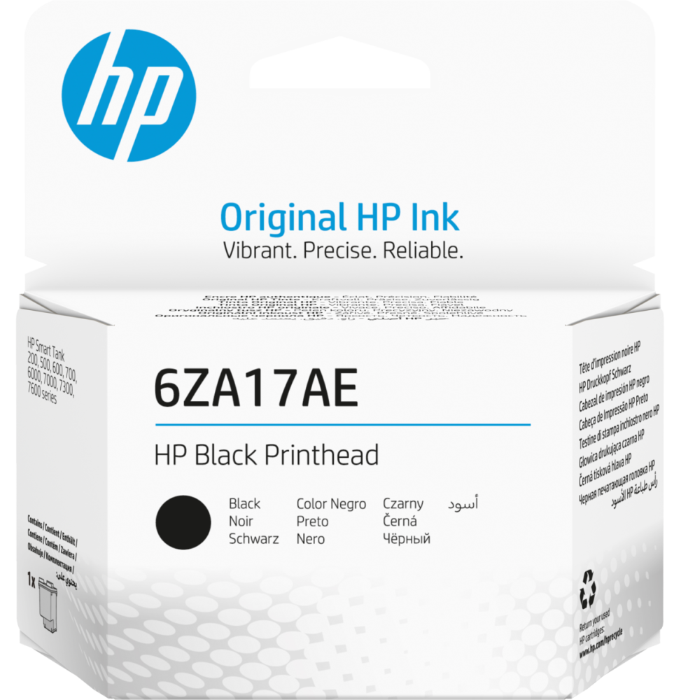 Tête d'impression HP noire (6ZA17AE)