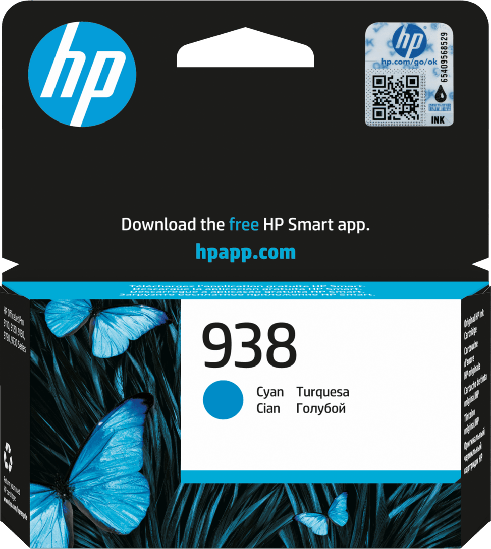 HP 938 Cyan - Original HP Ink Cartridge (4S6X5PE) — image 1