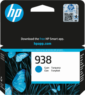 HP 938 Cyan - Cartouche d'encre HP d'origine (4S6X5PE)