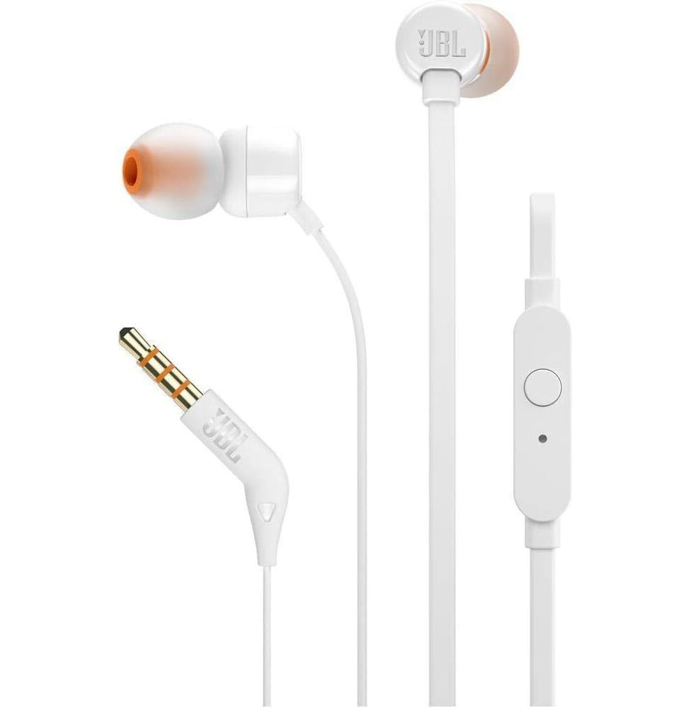 Écouteurs JBL Tune 110 Intra-auriculaire Blanc (JBLT110WHT)