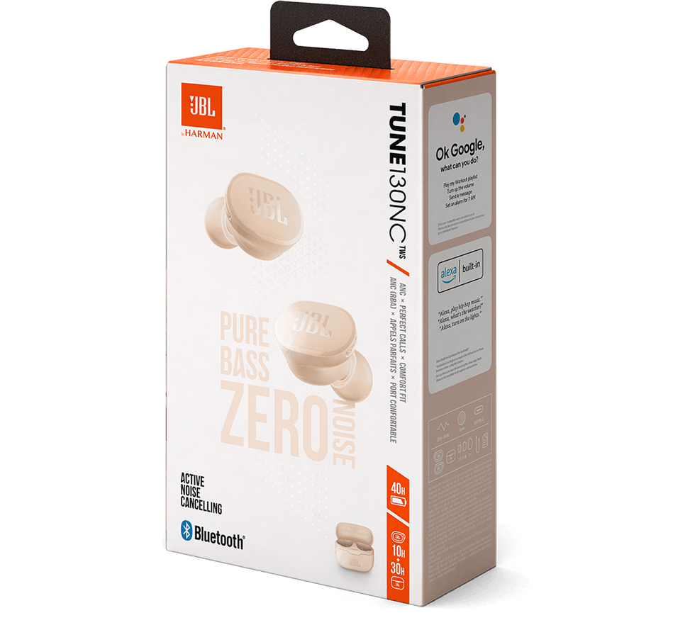 Écouteurs Bluetooth JBL Tune 130 NC TWS - Beige (JBLT130NCTWSSAN) — image 9