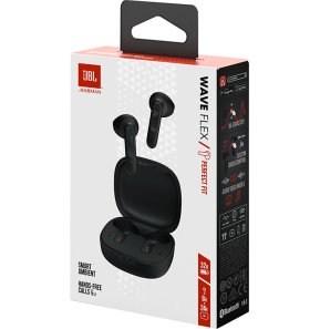 Écouteurs Bluetooth JBL Wave Flex TWS - Noir (JBLWFLEXBLK)
