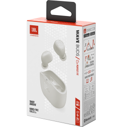 Écouteurs Bluetooth JBL Wave Buds - Blanc (JBLWBUDSWHT)