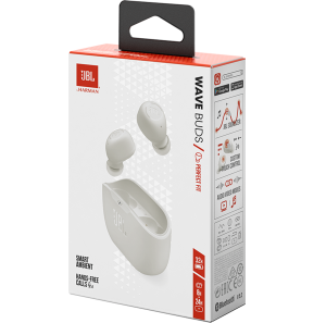 Écouteurs Bluetooth JBL Wave Buds - Blanc (JBLWBUDSWHT)