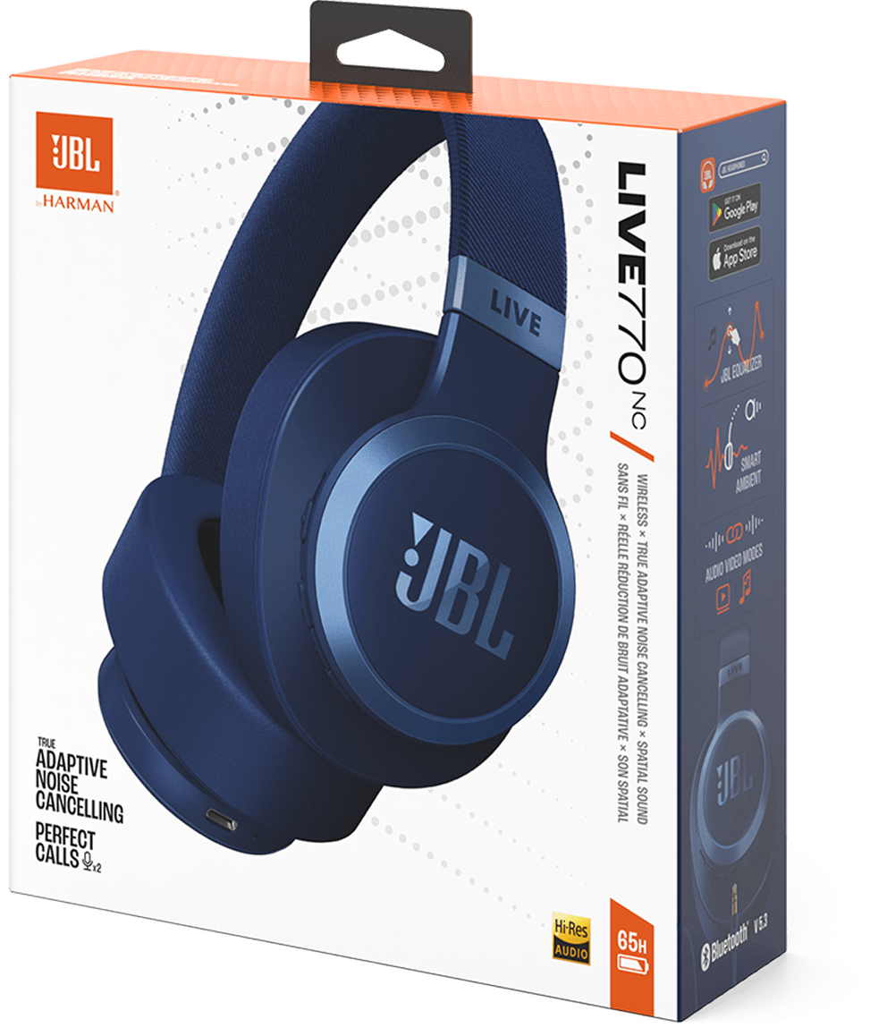 JBL Live 770NC Noise-Cancelling Bluetooth Headphones - Blue (JBLLIVE770NCBLU) — image 12