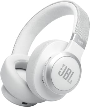 سماعة رأس Bluetooth JBL Live 770NC بخاصية إلغاء الضوضاء - أبيض (JBLLIVE770NCWHT)