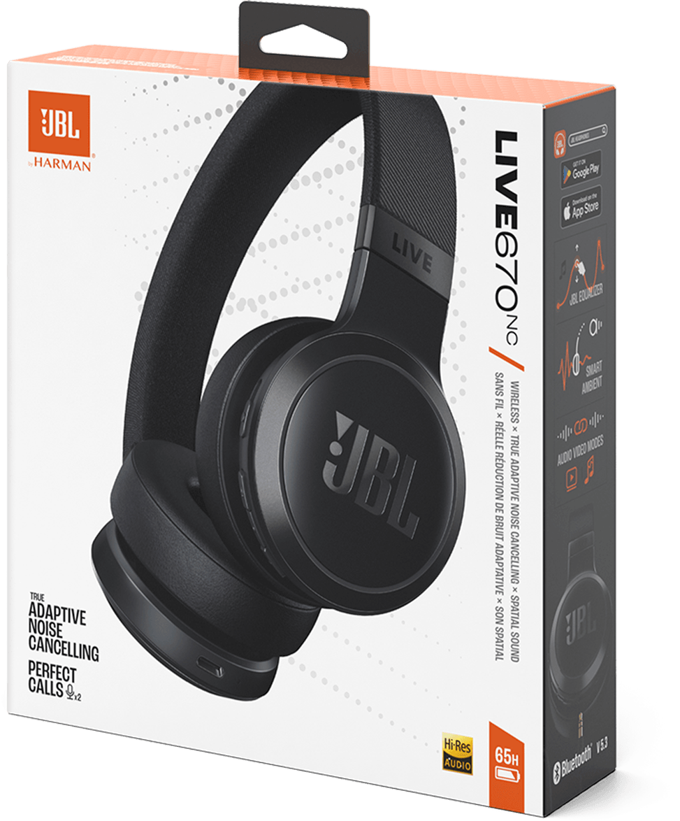 Casque Bluetooth JBL Live 670NC à réduction de bruit - Noir (JBLLIVE670NCBLK) — image 11
