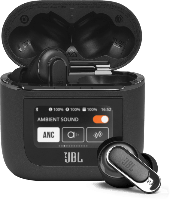 Écouteurs Bluetooth JBL Tour Pro 2 à réduction de bruit - Noir (JBLTOURPRO2BLK)