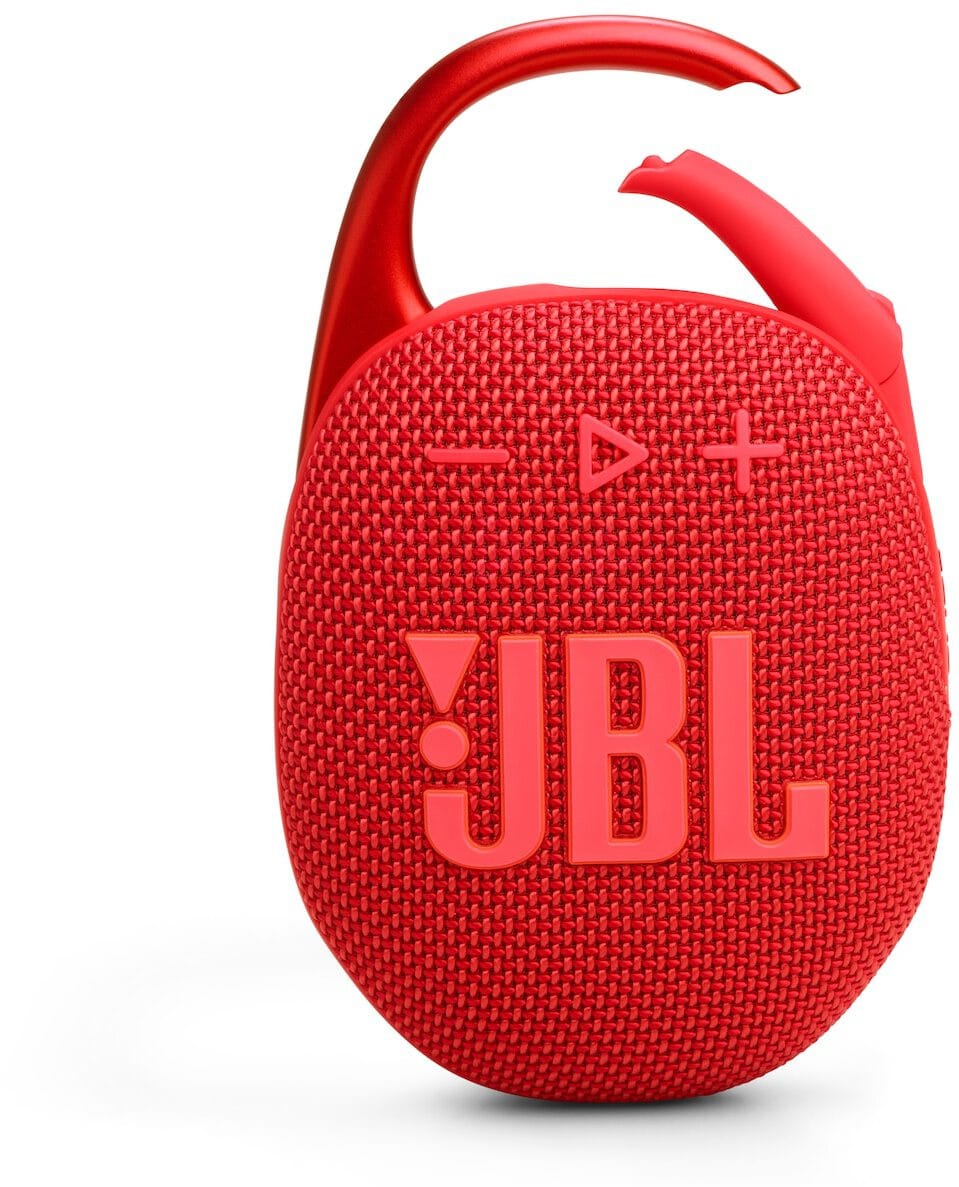 مكبر صوت محمول Bluetooth JBL Clip 5 - أحمر (JBLCLIP5RED) — صورة 1