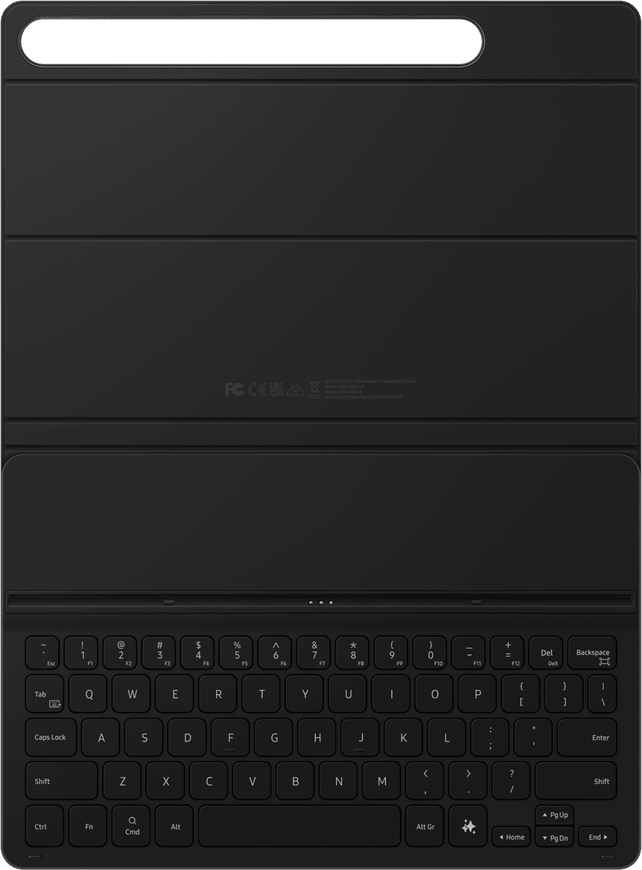 لوحة مفاتيح Samsung Book Cover لـ Galaxy Tab S9 بمفتاح ذكاء اصطناعي (EF-DX720BBFGBE) — صورة 1