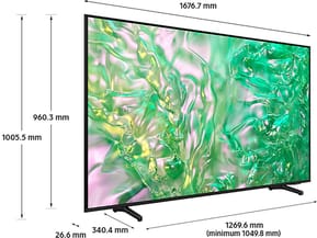 Téléviseur Samsung 75" Crystal UHD 4K DU8000 série 8 + Récepteur intégré (UA75DU8000UXMV) — image 2