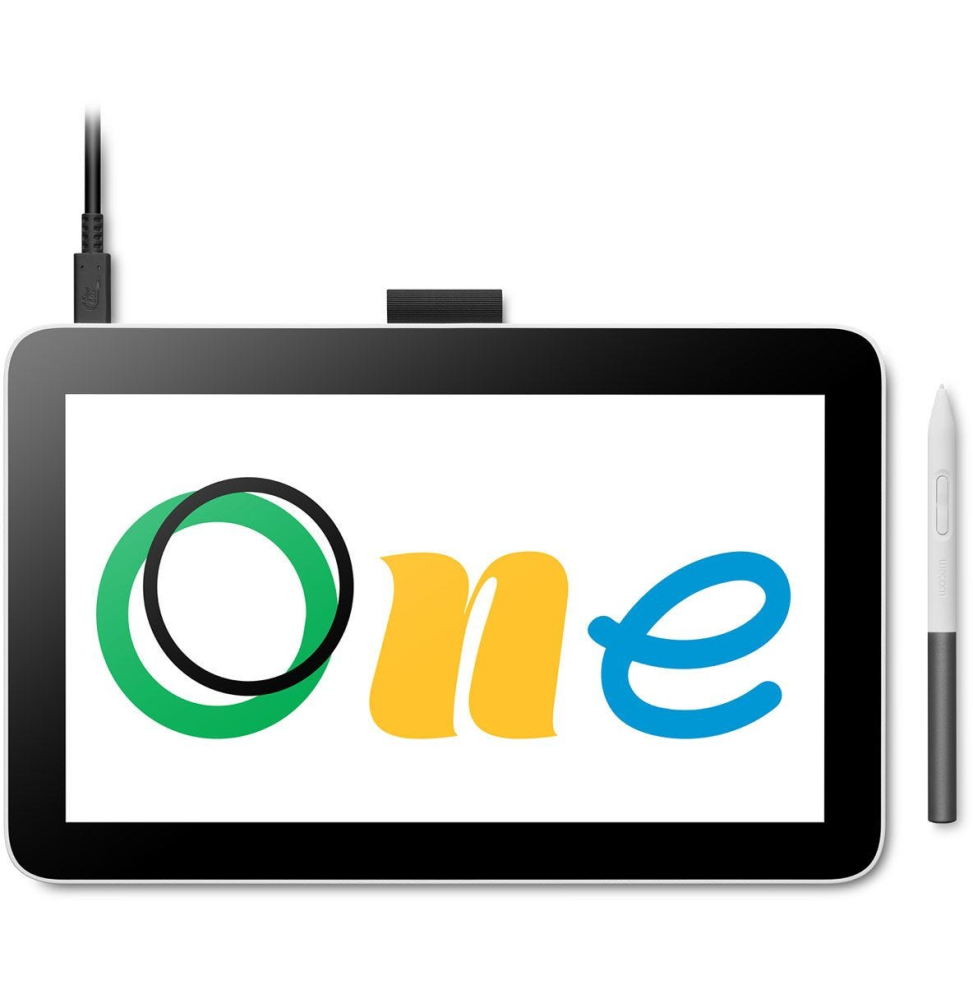 Écran interactif Wacom One 12 : Tablette Graphique avec écran 16" Full HD (DTC121W0B)