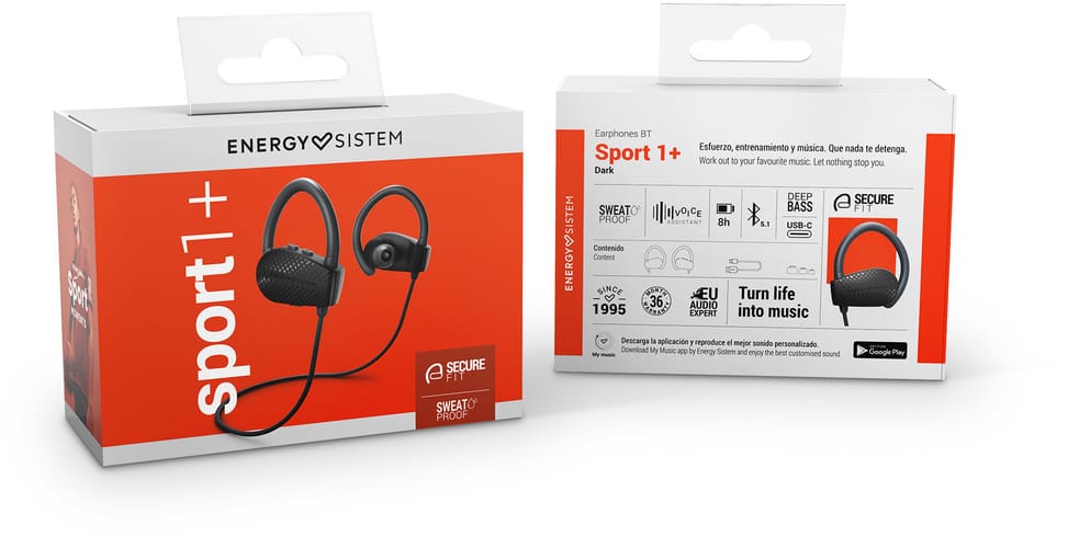 Écouteurs Bluetooth Energy Sistem Sport 1+ Noir (451777) — image 5