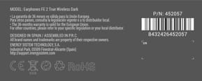 Écouteurs Bluetooth Energy Sistem FE 2 True Wireless - Noir (452057) — image 7