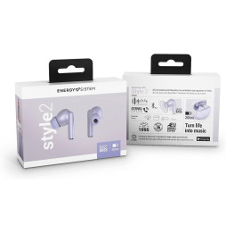 Écouteurs Bluetooth Energy Sistem Style 2 True Wireless - Violet (452965)