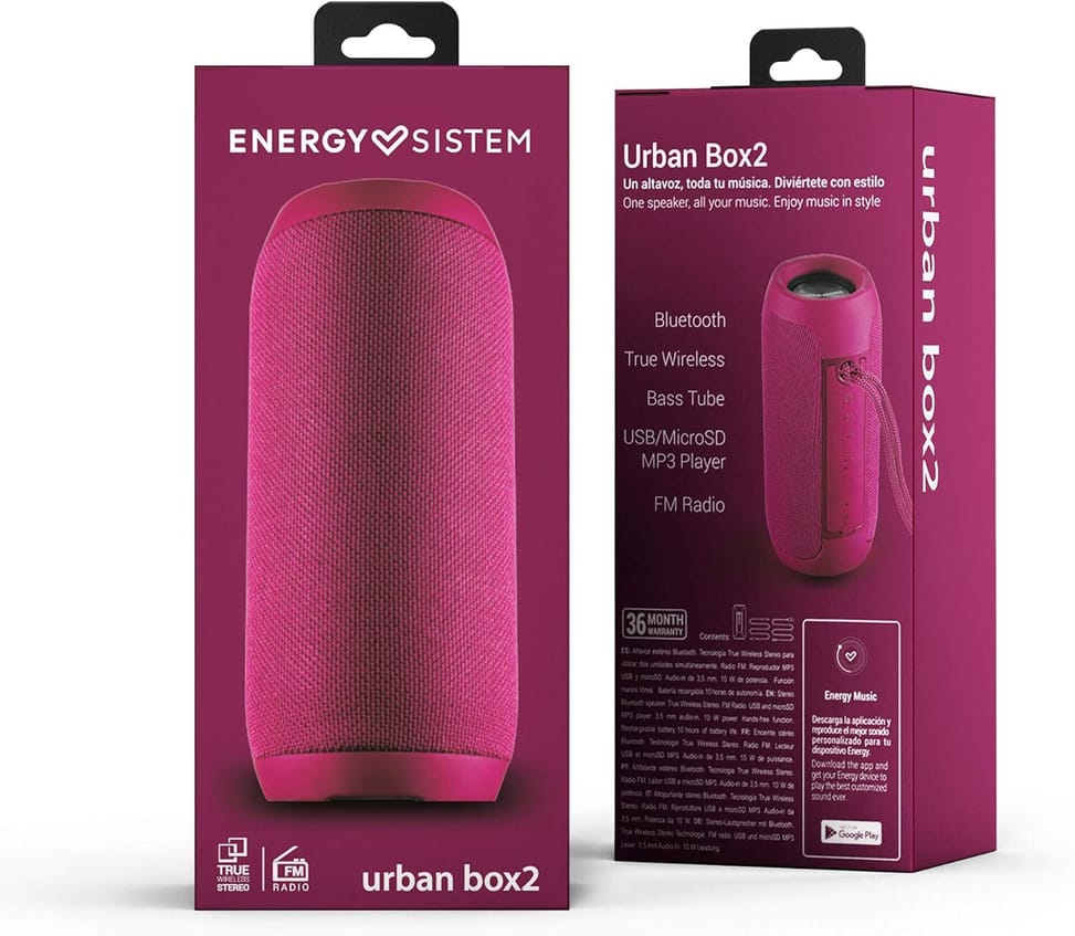 مكبر صوت محمول Energy Sistem Urban Box 2 - وردي (449347) — صورة 6