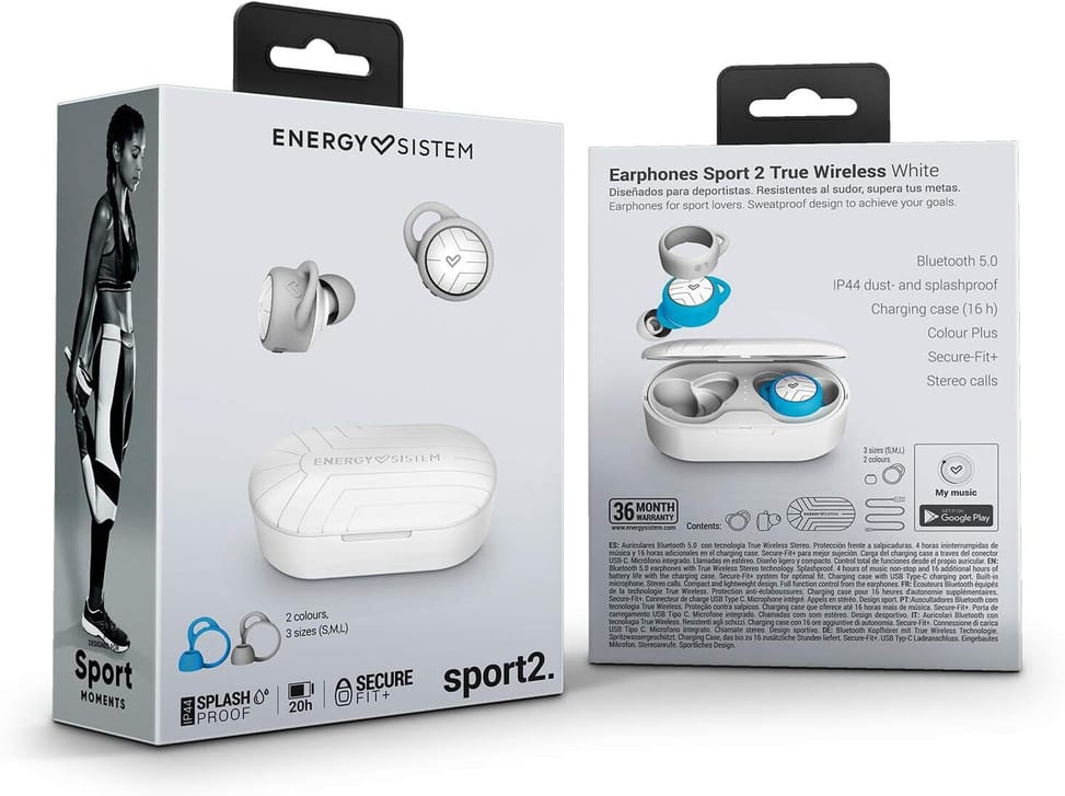 Écouteurs Energy Sistem Sport 2 True Wireless - Blanc (451012) — image 5