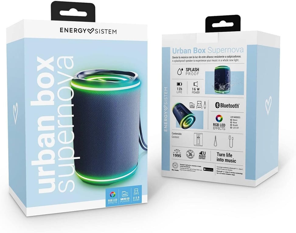 Energy Sistem Urban Box Supernova Portable Bluetooth Speaker - Blue (454952) — image 6