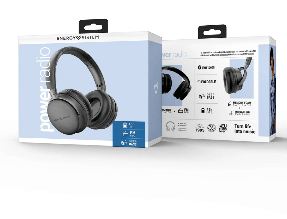سماعة رأس Bluetooth Energy Sistem Power Radio - أسود (455317) — صورة 6