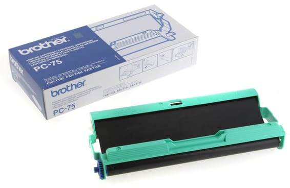 Cartouche avec ruban Brother PC75 noir - 144 pages pour Fax Brother T104/T102 et T106