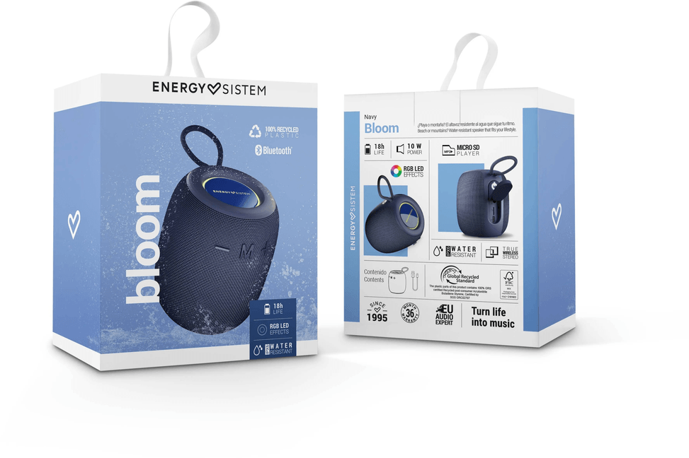 مكبر صوت محمول Bluetooth Energy Sistem Bloom أزرق داكن (458295) — صورة 6