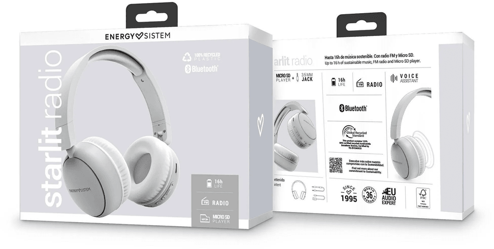 Casque Bluetooth Energy Sistem Starlit Radio - Blanc (8432426457687) — image 6