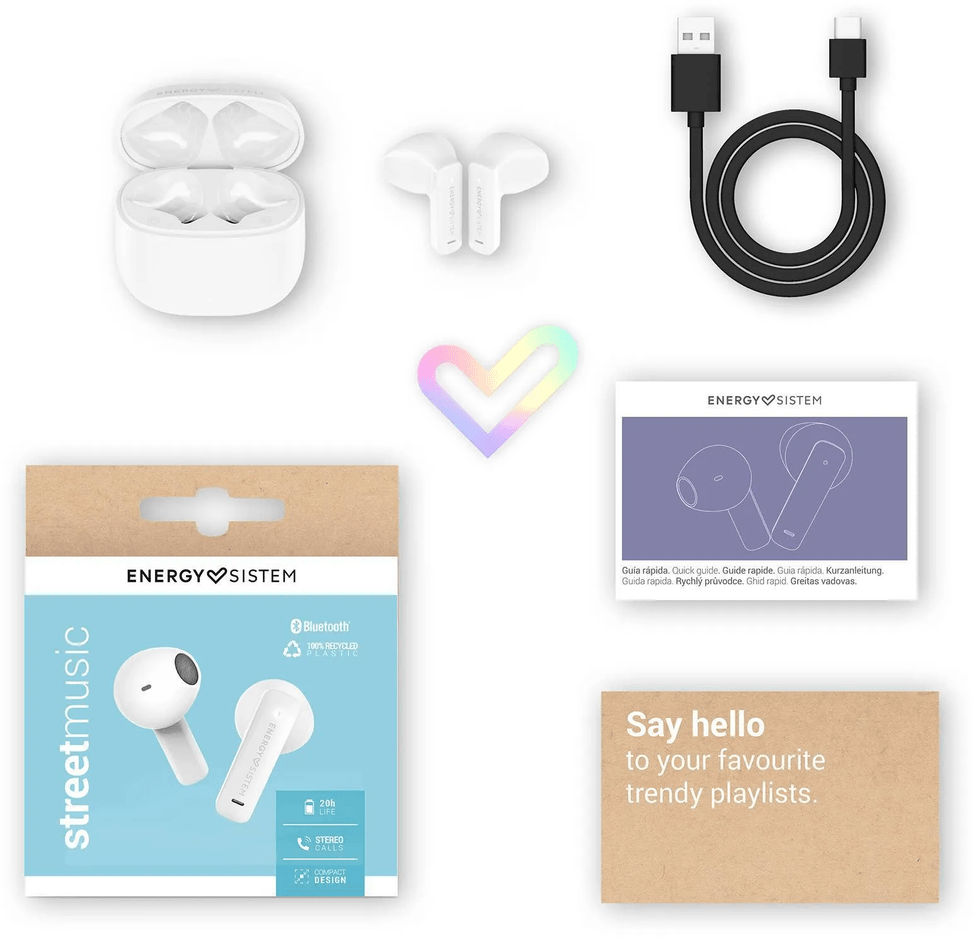Écouteurs Bluetooth Energy Sistem Écouteurs Bluetooth StreetMusic - Blanc (458950) — image 6