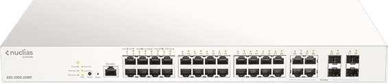 Switch Administrable D-LINK Nuclias Cloud 24 ports PoE + 4-Ports Combo GE/SF (DBS-2000-28MP)