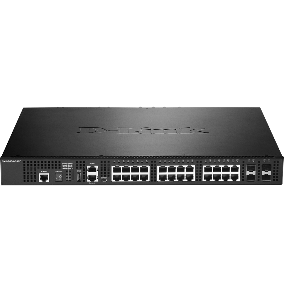 Switch Administrable D-LINK 24 ports Layer 3 Stackable 10 Gigabit Fiber (DXS-3400-24SC/SI)