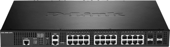 Switch Administrable D-LINK 24 ports Layer 3 Stackable 10 Gigabit Fiber (DXS-3400-24SC/SI)