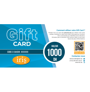 Carte cadeau iris.ma 1000 DH
