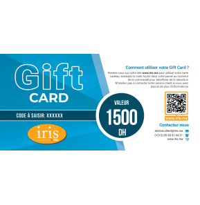 Carte cadeau iris.ma 1500 DH