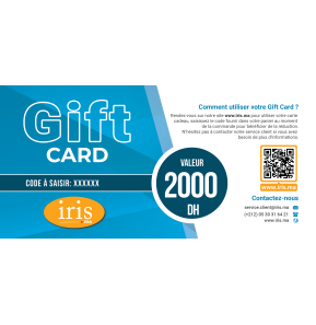 Carte cadeau iris.ma 2000 DH