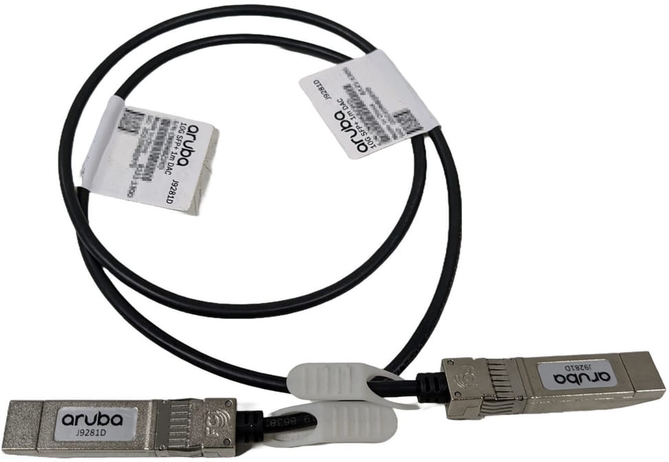 HPE Aruba 10G SFP+ to SFP+ 1 metre Direct Attach Copper Cable (J9281D) — image 1