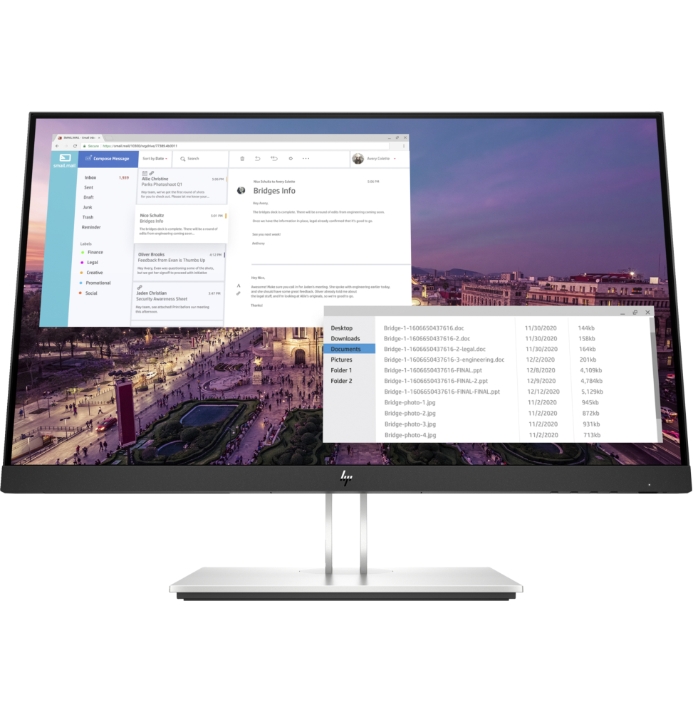 Écran 23" Full HD HP E23 G4 (9VF96AS)