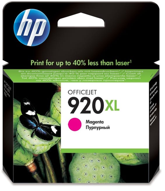 HP 920XL Magenta - Cartouche d'encre grande capacité  HP d'origine (CD973AE)