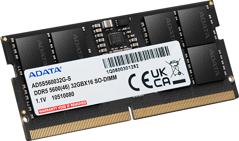 ذاكرة RAM ADATA SO-DIMM 32GB DDR5-5600MHz - للحاسوب المحمول (AD5S560032G-S) — صورة 3