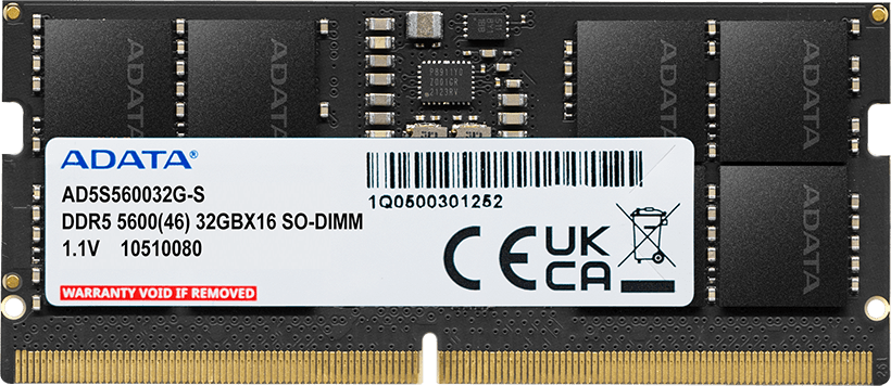 ذاكرة RAM ADATA SO-DIMM 32GB DDR5-5600MHz - للحاسوب المحمول (AD5S560032G-S) — صورة 2