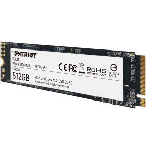 Disque Dur interne SSD Patriot P300 M.2 2280 PCIe Gen3 x4 NVMe 512 Go (P300P512GM28)