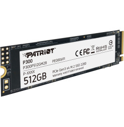 Disque Dur interne SSD Patriot P300 M.2 2280 PCIe Gen3 x4 NVMe 512 Go (P300P512GM28)