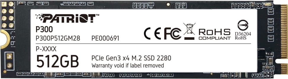 Patriot P300 M.2 2280 PCIe Gen3 x4 NVMe 512 GB Internal SSD (P300P512GM28) — image 1
